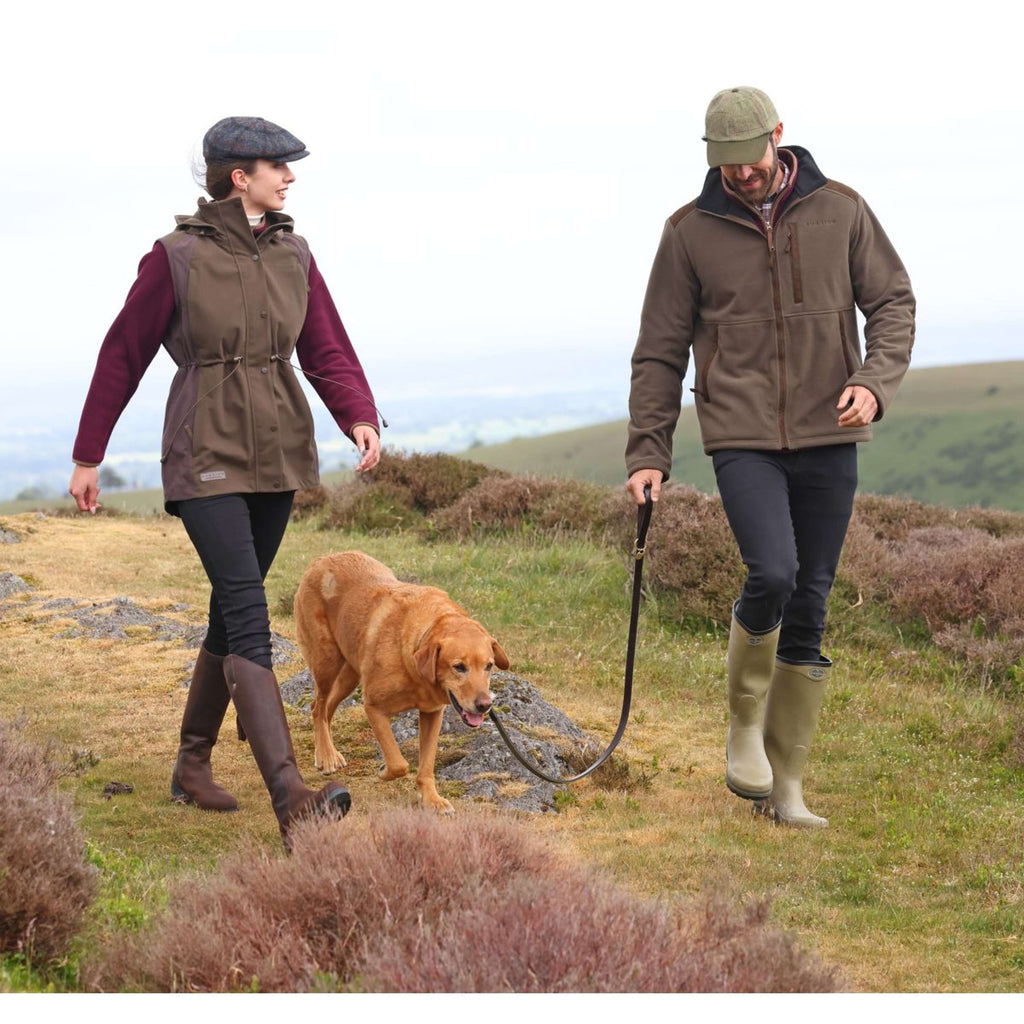 Aubrion by Shires Sudadera con capucha y cremallera Heritage Fleece Oliva oscura