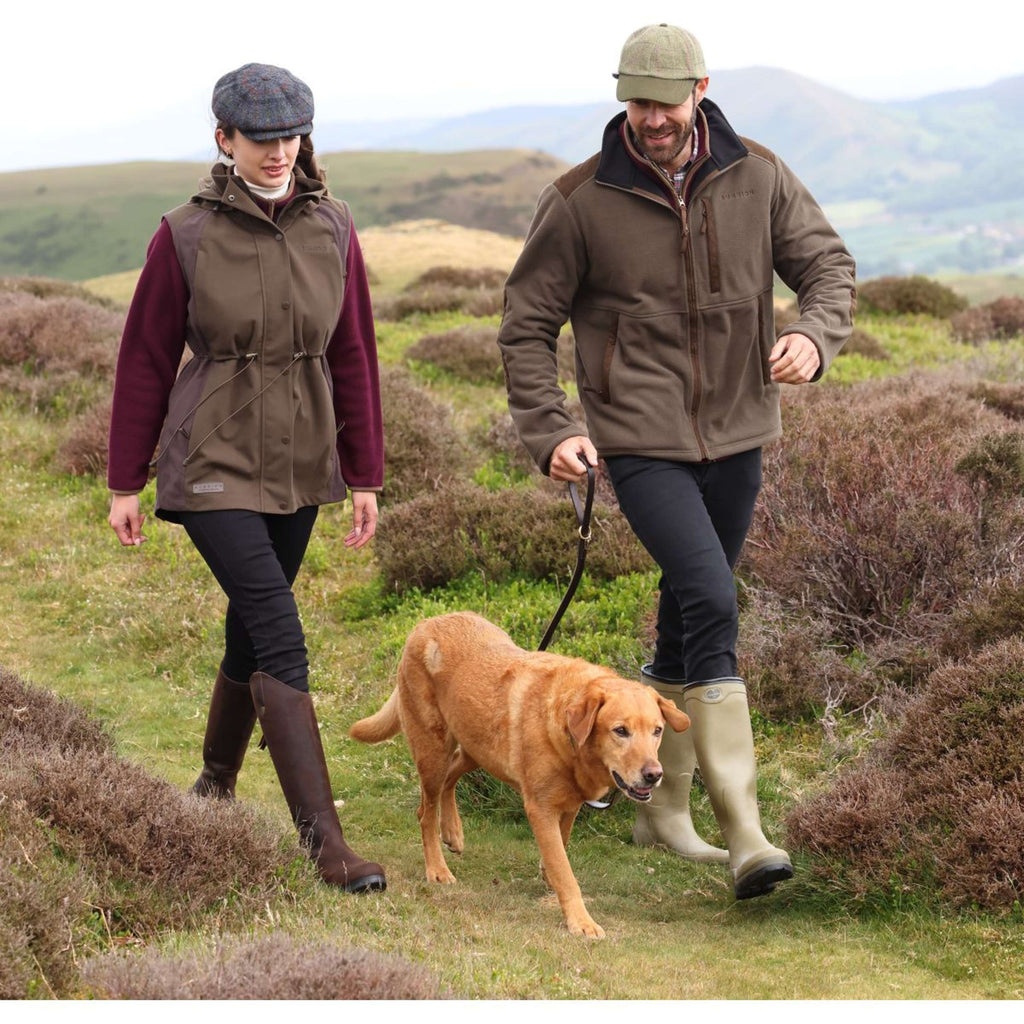 Aubrion by Shires Sudadera con capucha y cremallera Heritage Fleece Oliva oscura