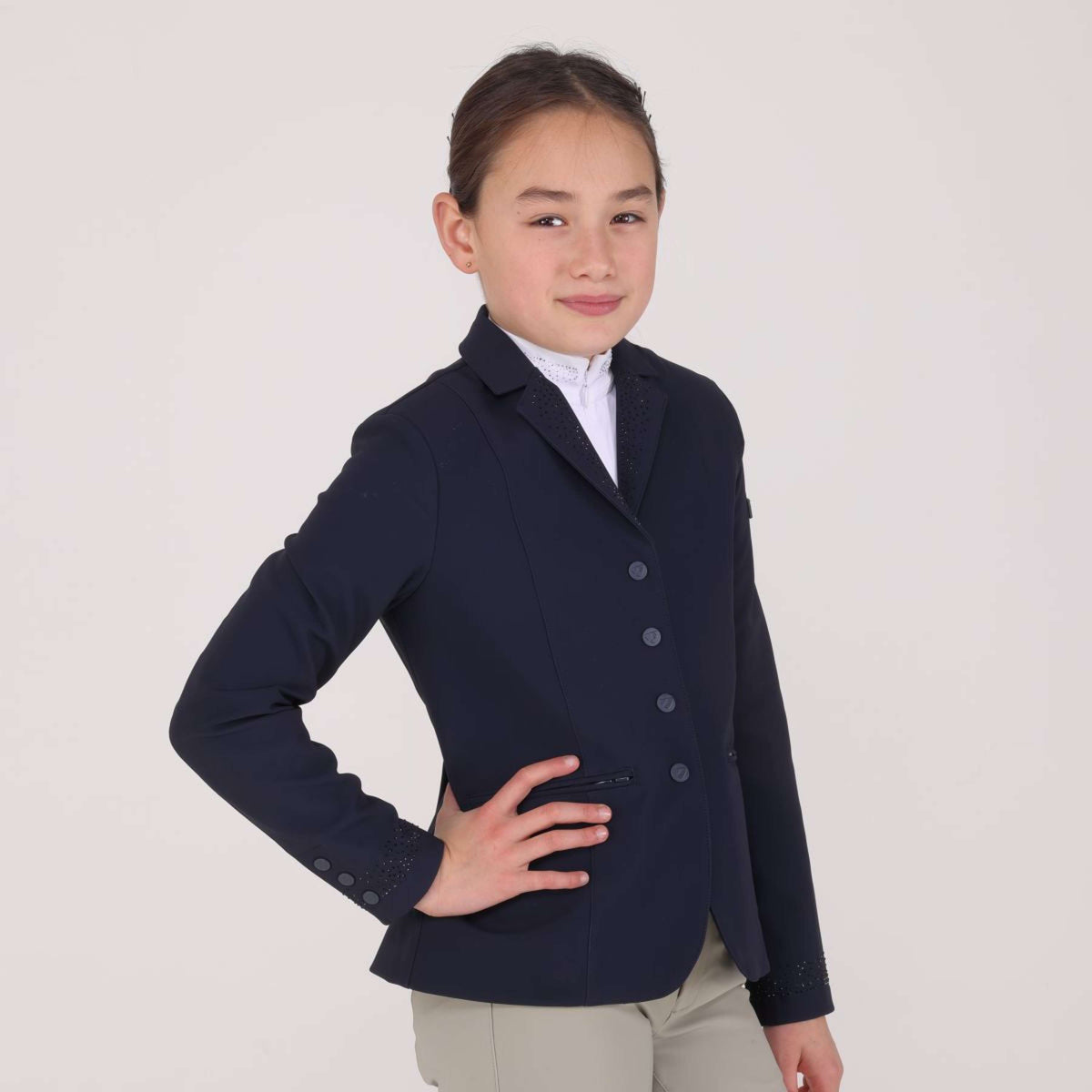 Aubrion by Shires Chaqueta de Competición Optima GX Niños Navy