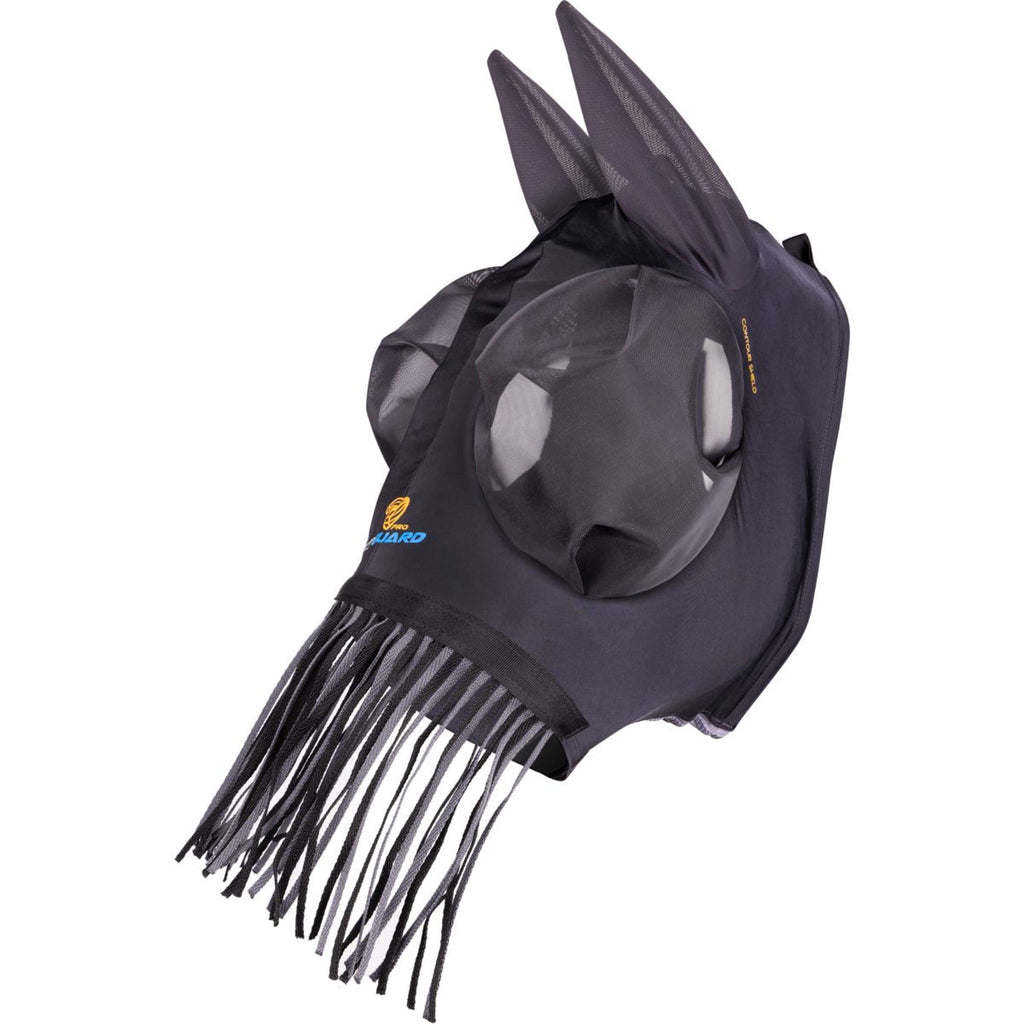 FlyGuard by Shires Máscara para Moscas Pro Stretch con Orejas y Flecos Jet