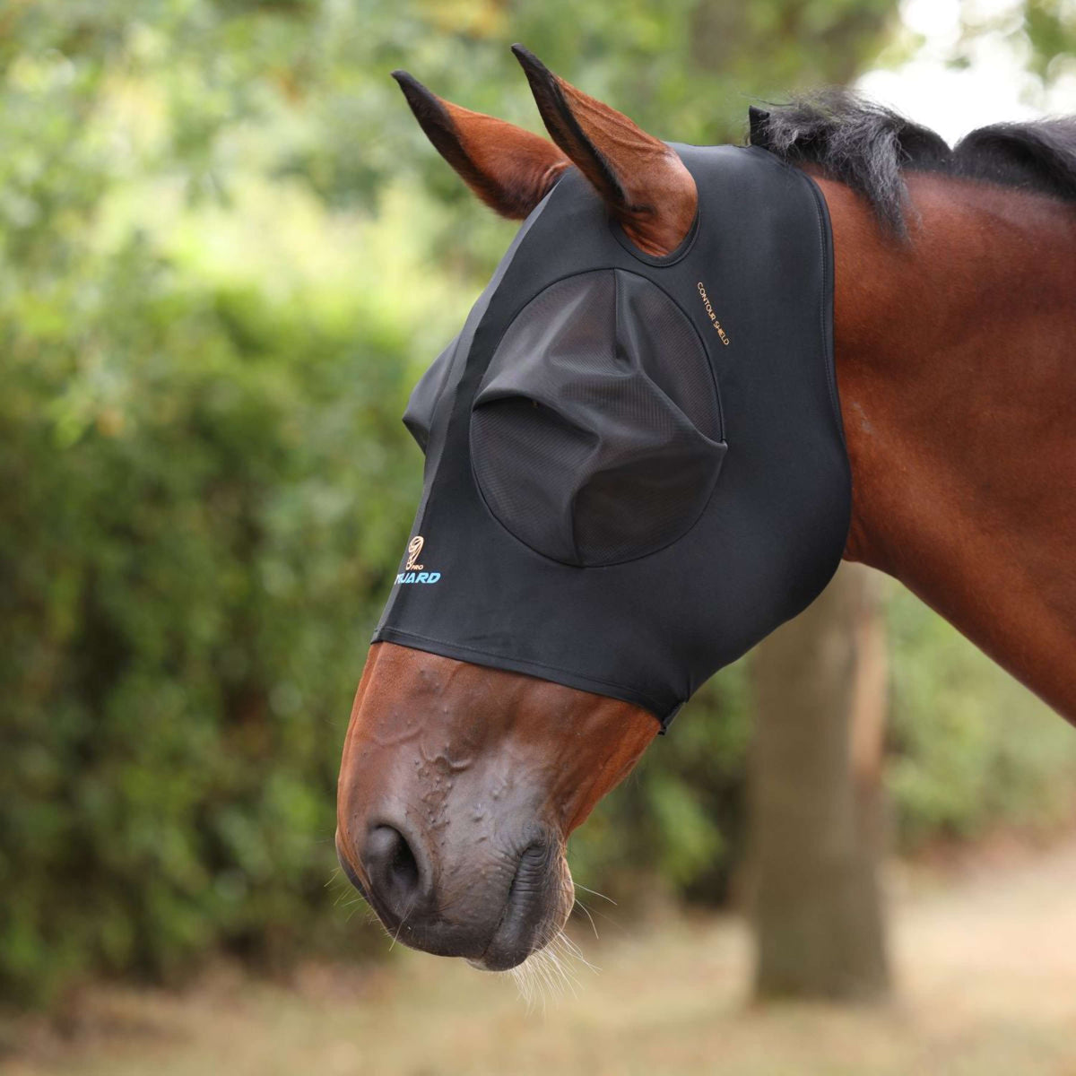 FlyGuard Máscara para Moscas Pro Stretch con Agujero para Oreja Jet