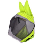 FlyGuard Máscara para Moscas Pro Hi-Viz Fine Mesh con Orejas Amarillo fluorescente