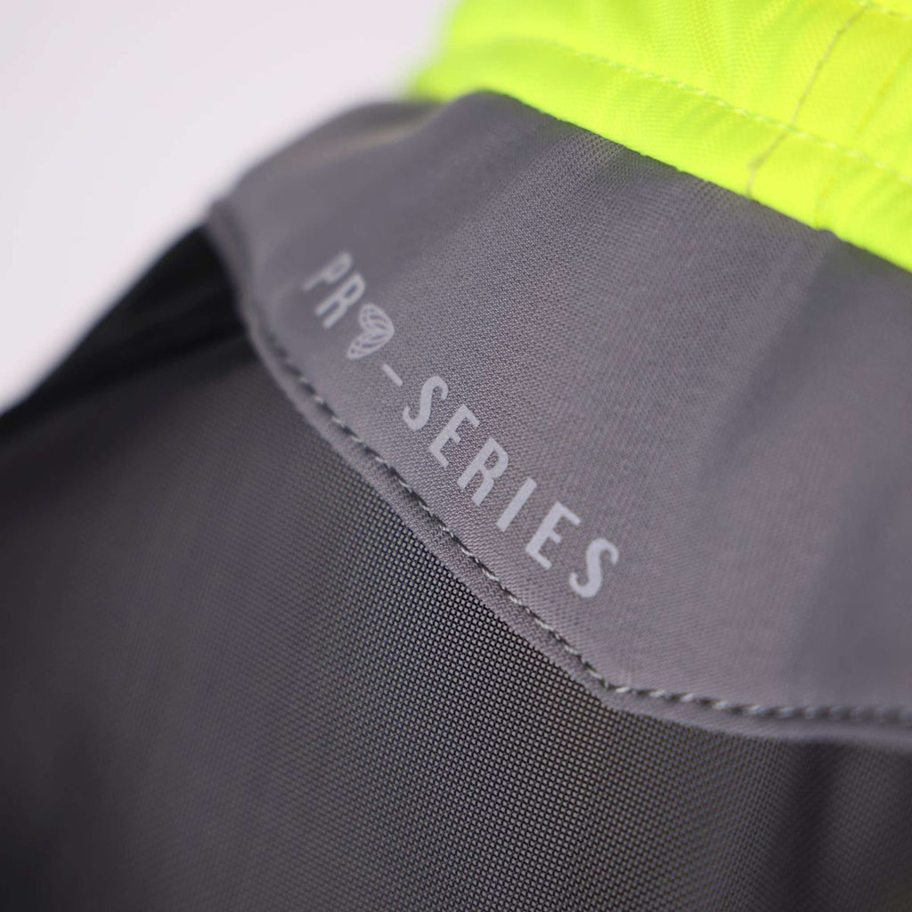 FlyGuard by Shires Máscara para Moscas Pro Hi-Viz Fine Mesh con Orejas Amarillo fluorescente