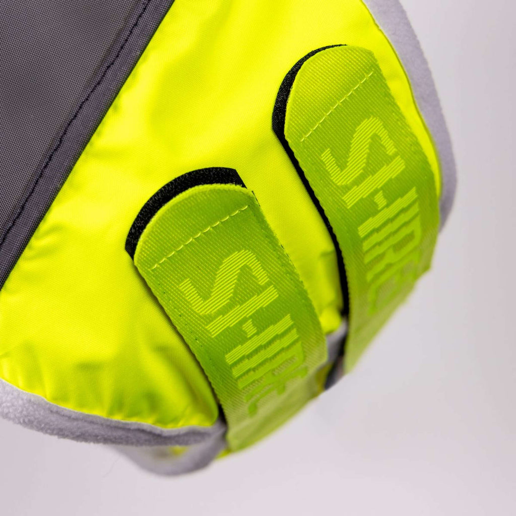 FlyGuard by Shires Máscara para Moscas Pro Hi-Viz Fine Mesh con Orejas y Nariz Amarillo fluorescente