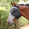 FlyGuard by Shires Máscara para Moscas Pro Fine Mesh con Agujero para Oreja & Flecos Nasales Jet