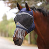 FlyGuard by Shires Máscara para Moscas Pro Fine Mesh con Agujero para Oreja & Flecos Nasales Navy