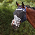 FlyGuard by Shires Máscara para Moscas Pro Fine Mesh Sin Orejas con Flecos Navy
