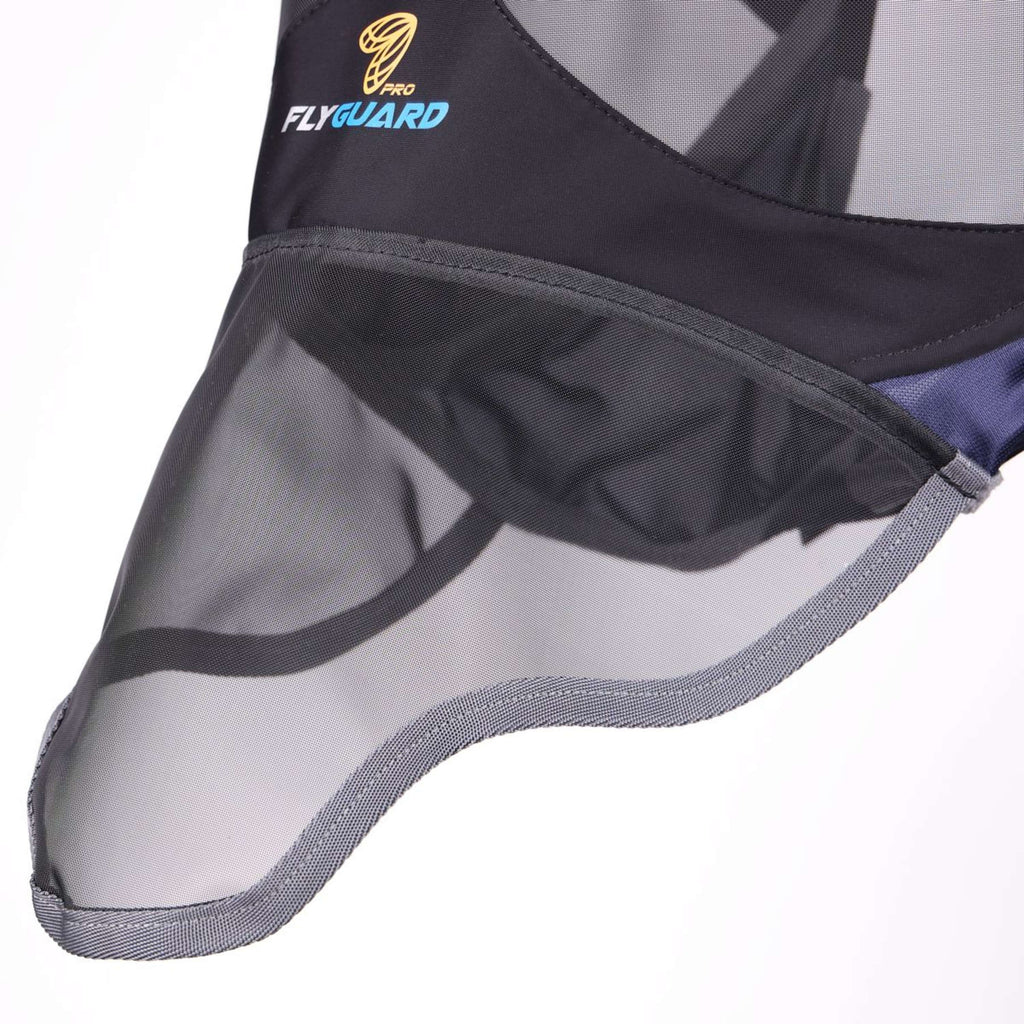 FlyGuard by Shires Máscara para Moscas Pro Deluxe con Orejas y Nariz Navy