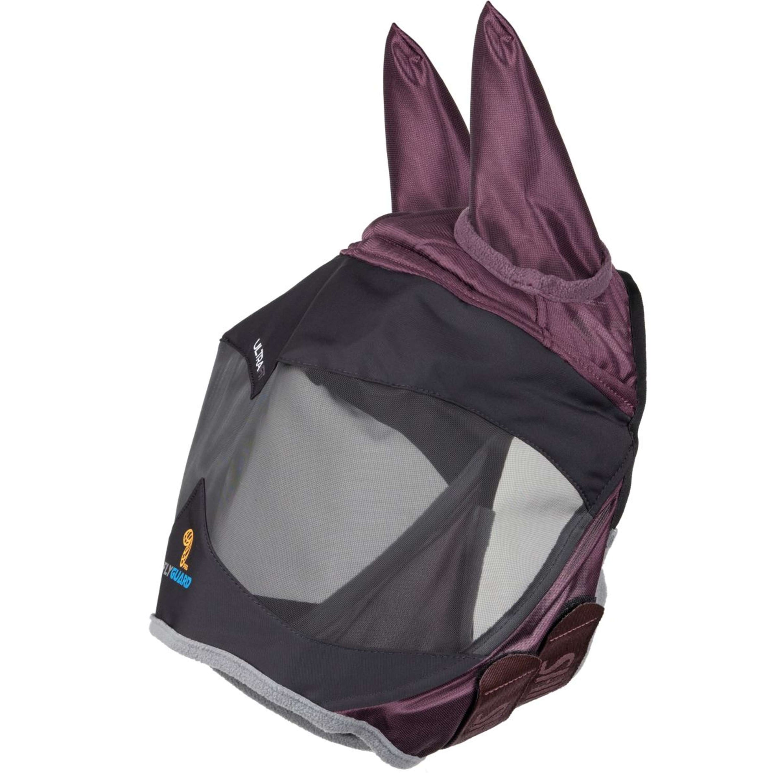 FlyGuard by Shires Máscara para Moscas Pro Deluxe con Orejas Black Cherry
