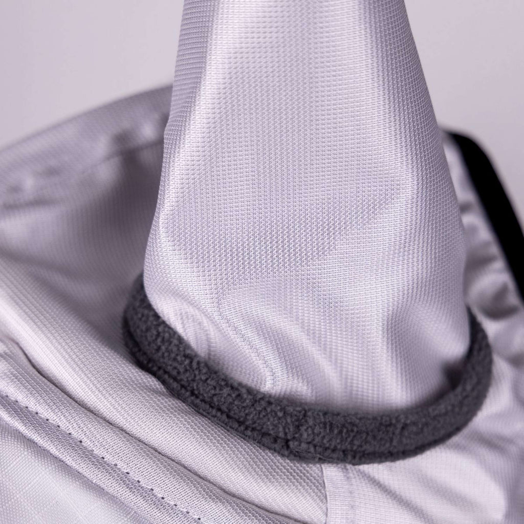 FlyGuard by Shires Máscara para Moscas Pro Sun Shade con Orejas y Nariz Blanco