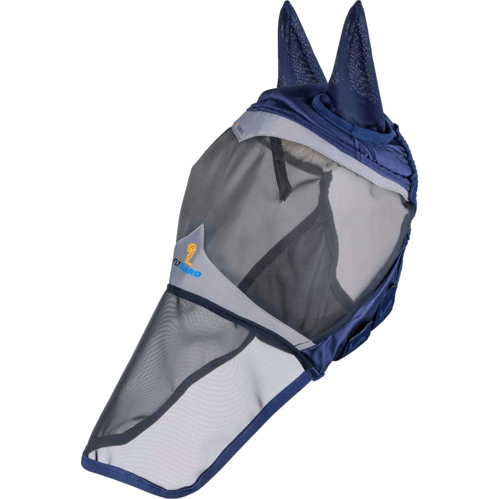 FlyGuard by Shires Máscara para Moscas Pro Fine Mesh con Orejas y Protector de Nariz Navy