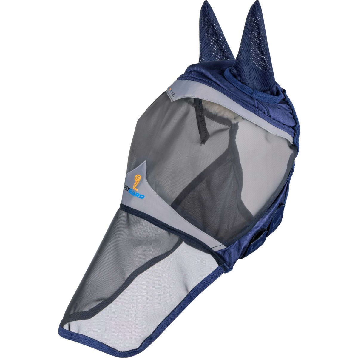 FlyGuard by Shires Máscara para Moscas Pro Fine Mesh con Orejas y Protector de Nariz Navy
