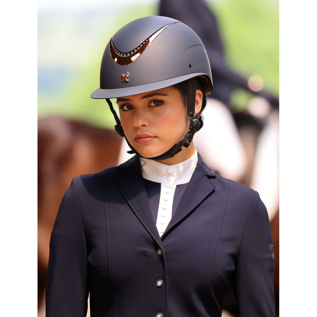 Karben by Shires Casco Elisa Ellipse Navy/Rosegold