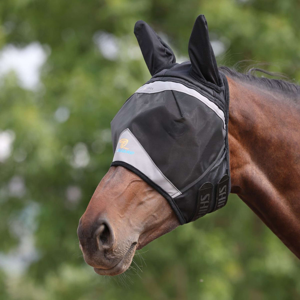 FlyGuard by Shires Máscara para Moscas Pro Fine Mesh con Orejas Jet