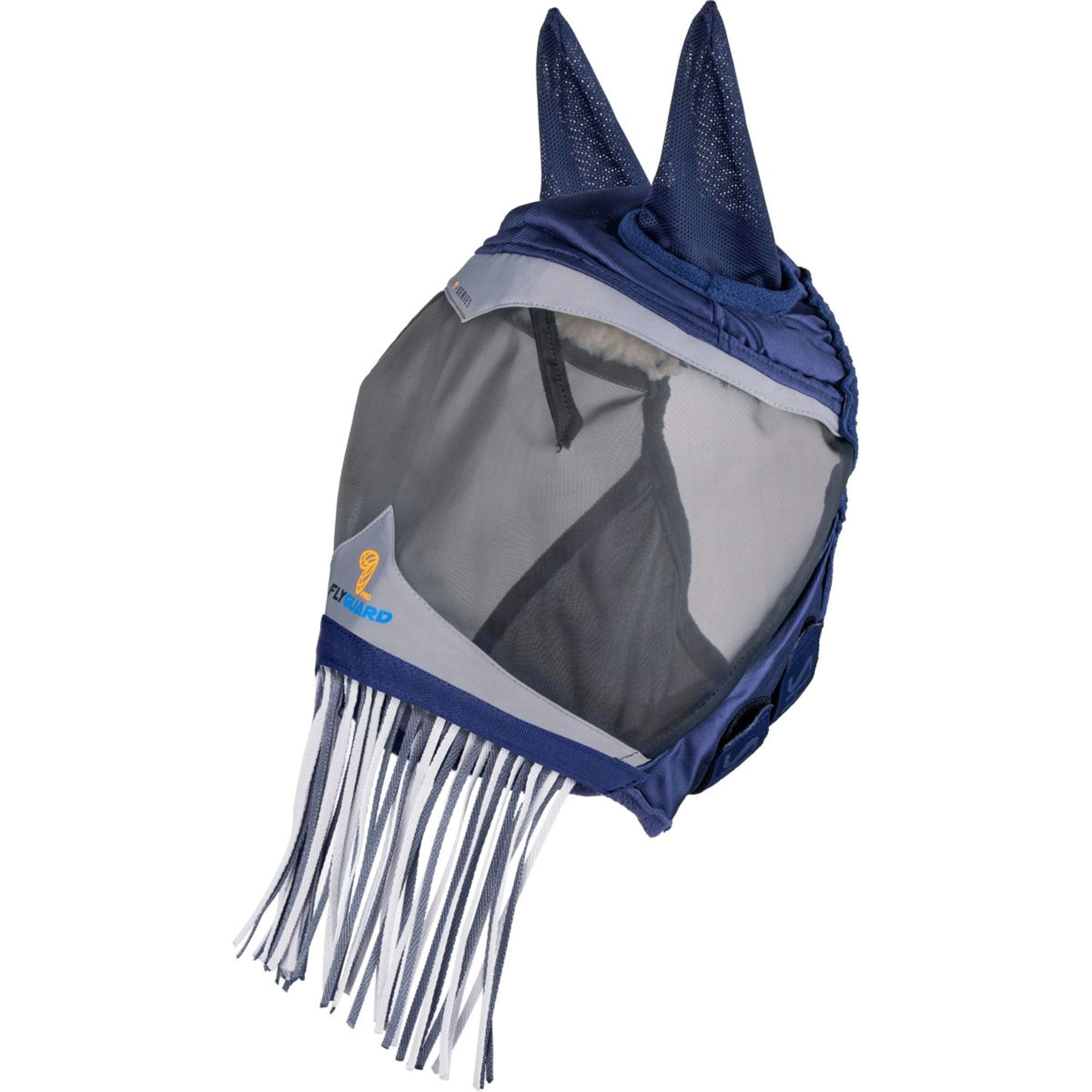 FlyGuard by Shires Máscara para Moscas Pro Fine Mesh con Orejas y Flecos Navy FlyGuard by Shires Máscara para Moscas Pro Fine Mesh con Orejas y Flecos Navy