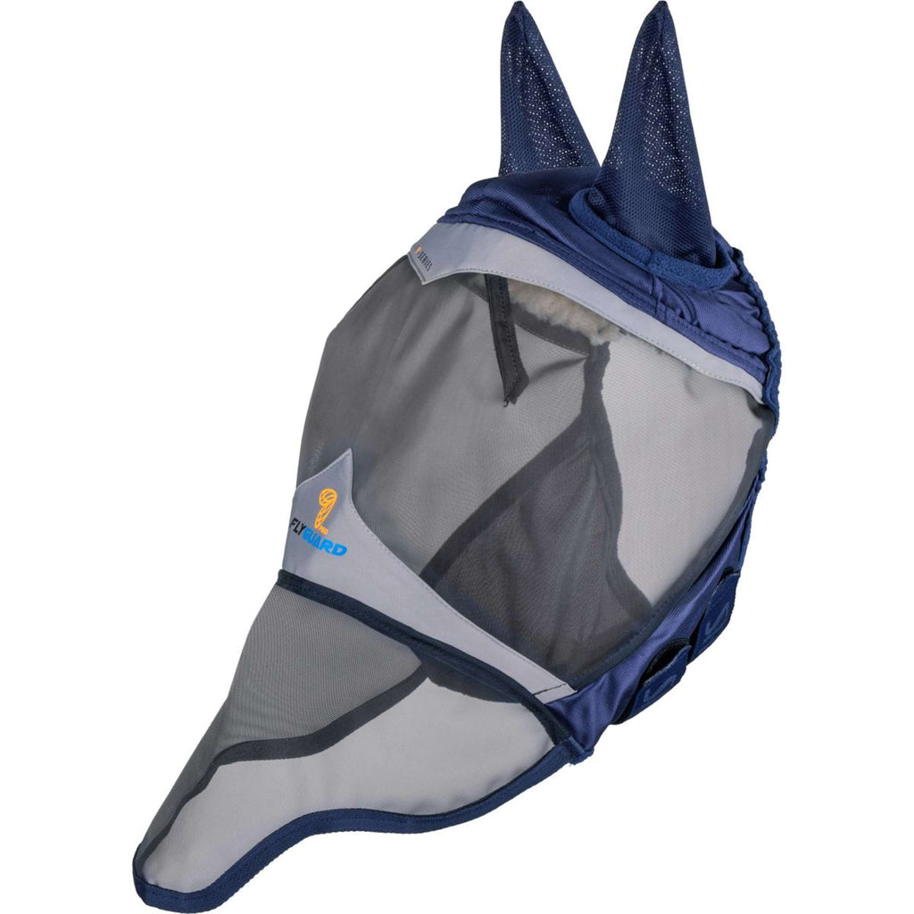 FlyGuard by Shires Máscara para Moscas Pro Fine Mesh con Orejas y Nariz Navy