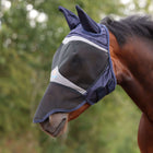 FlyGuard by Shires Máscara para Moscas Pro Fine Mesh con Orejas y Nariz Navy