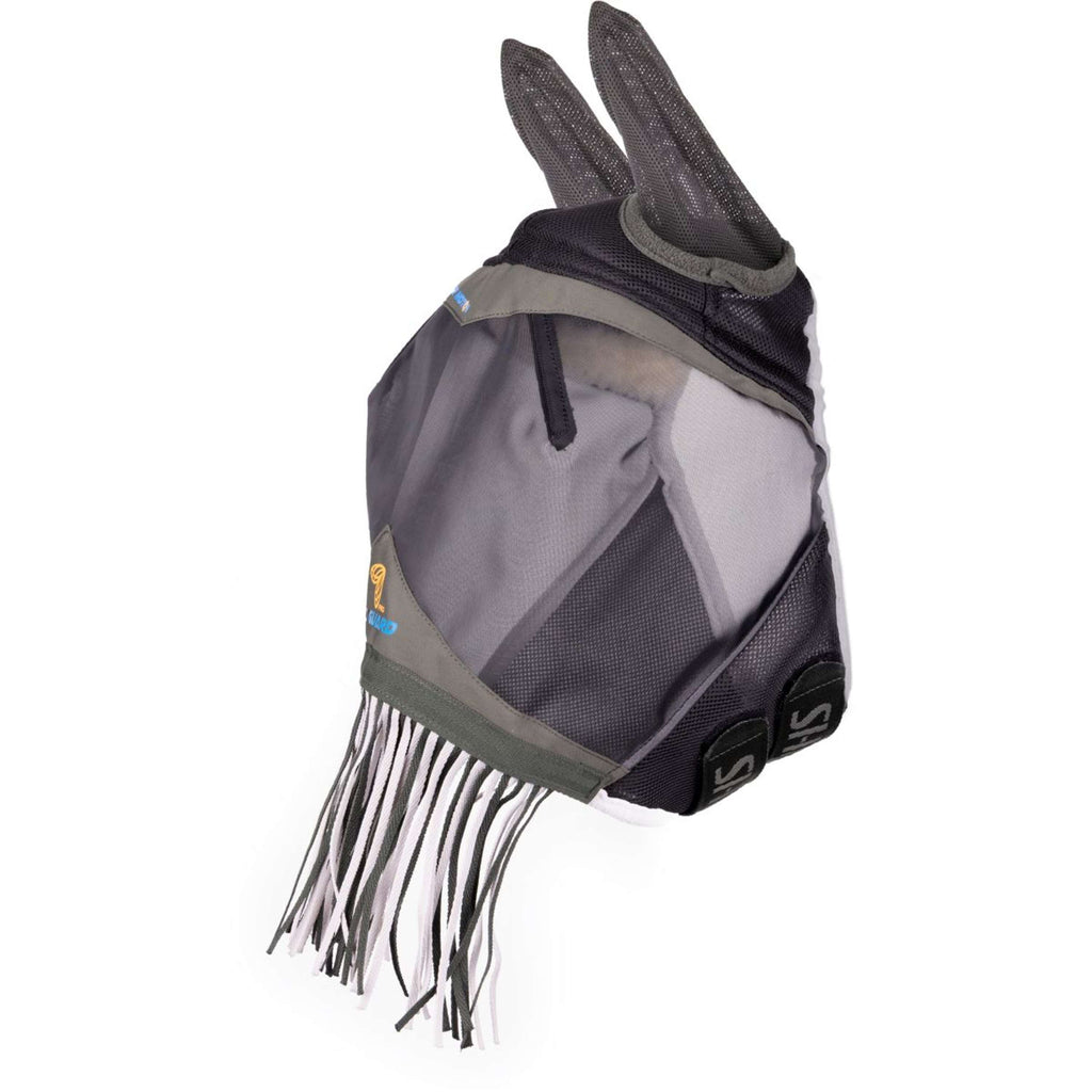 FlyGuard by Shires Máscara para Moscas Pro Air Motion con Orejas y Flecos Khaki