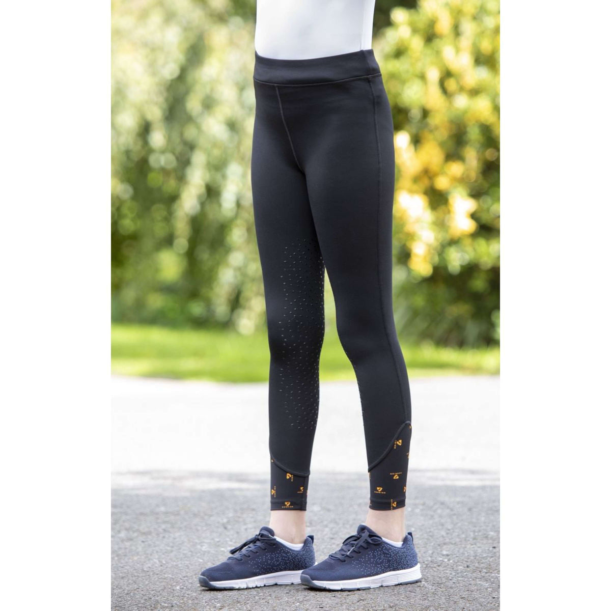 Aubrion by Shires Legging de Equitación Porter Chicas de invierno Negro azabache