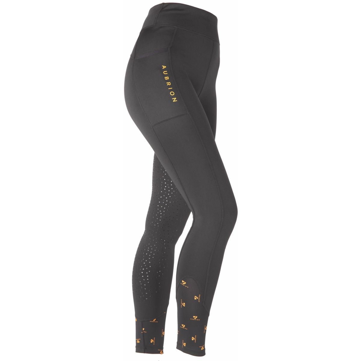 Aubrion by Shires Legging de Equitación Porter Chicas de invierno Negro azabache