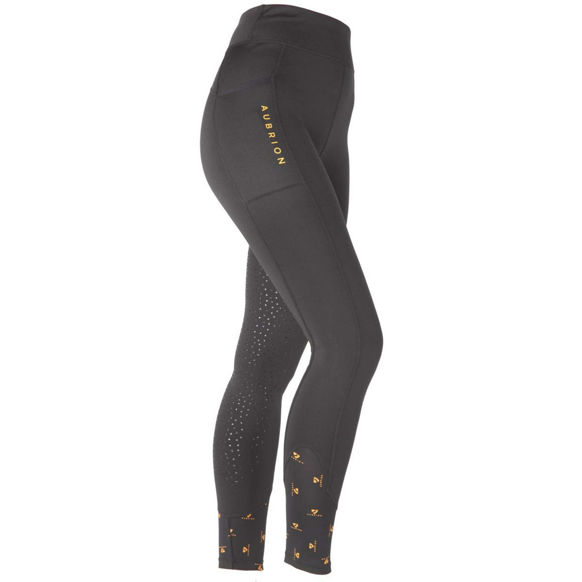 Aubrion by Shires Legging de Equitación Porter Chicas de invierno Negro azabache
