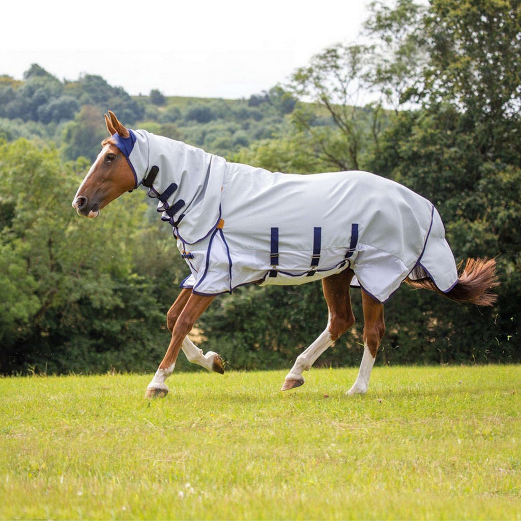 Shires Manta Antimoscas Highlander Plus Combinación de parasol Gris
