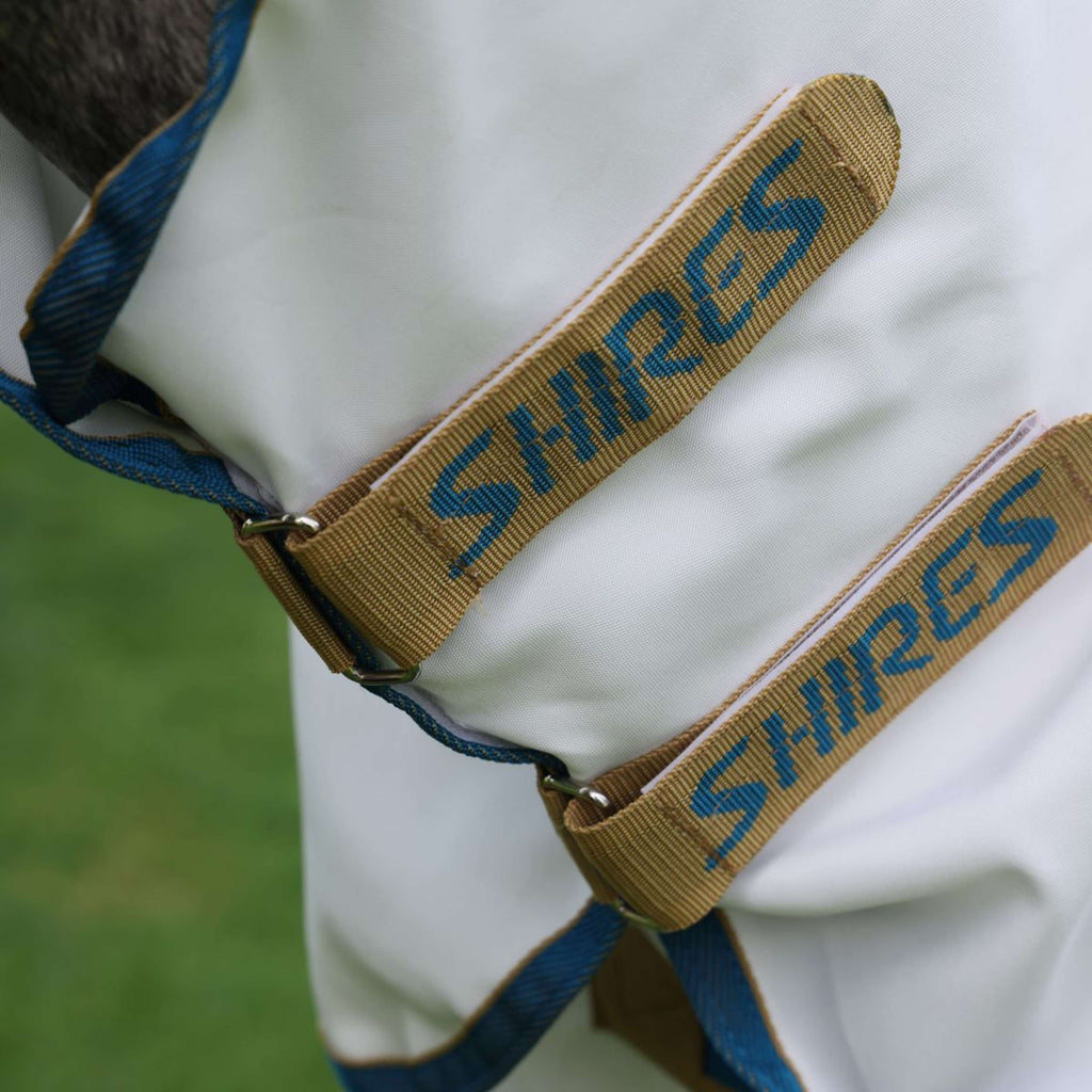 Tempest Plus by Shires Manta para Eczema Sweet-Itch Combo Blanco/Airforce