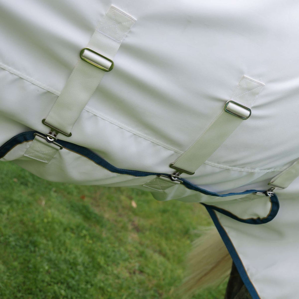Tempest Plus by Shires Manta para Eczema Sweet-Itch Combo Blanco/Airforce