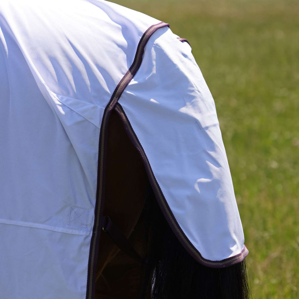 Highlander Plus by Shires Manta Antimoscas Combo Blanco/Black Cherry