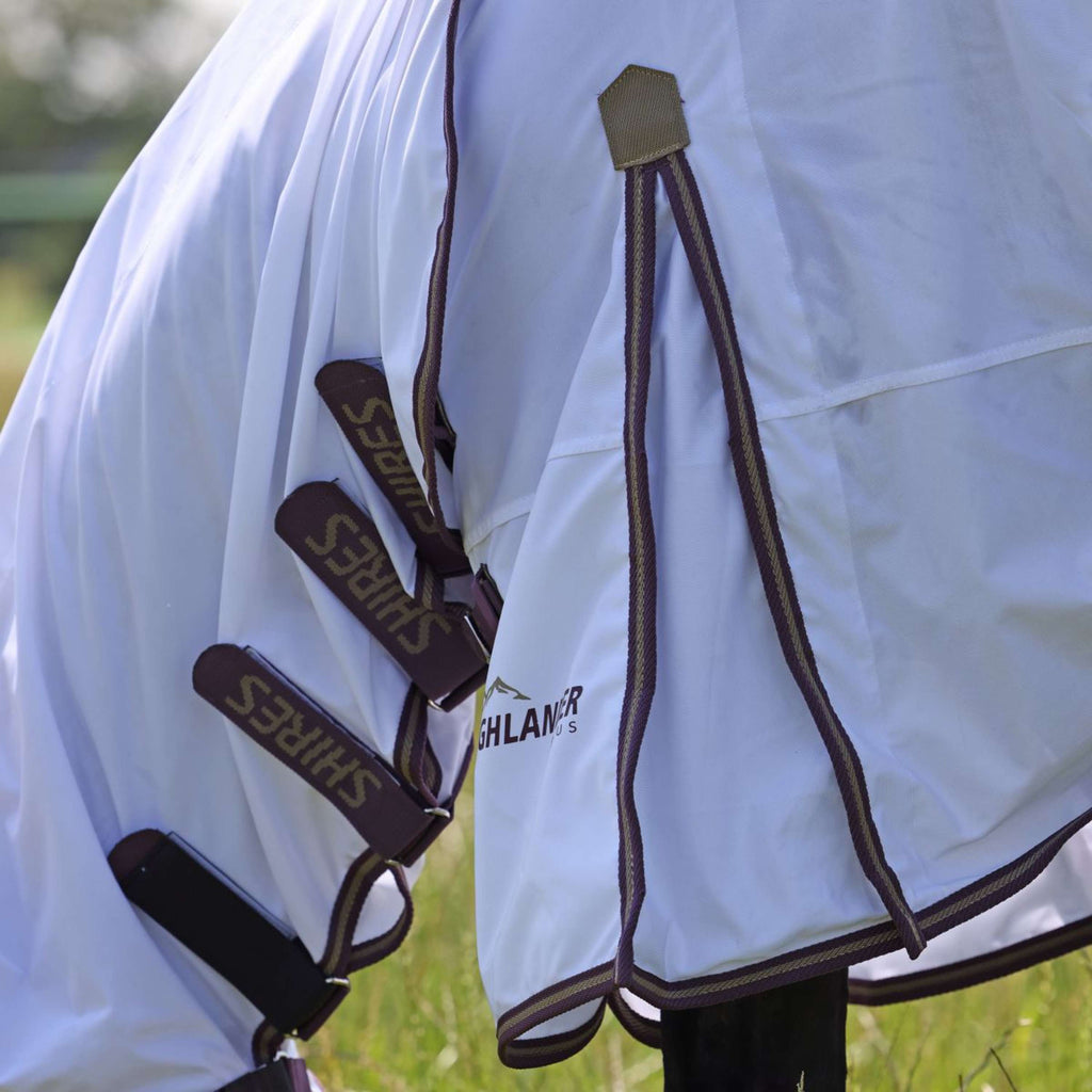 Highlander Plus by Shires Manta Antimoscas Combo Blanco/Black Cherry