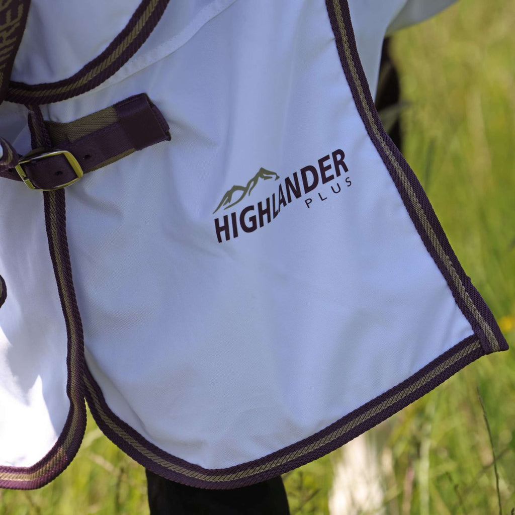 Highlander Plus by Shires Manta Antimoscas Combo Blanco/Black Cherry