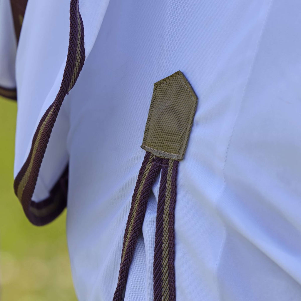 Highlander Plus by Shires Manta Antimoscas Combo Blanco/Black Cherry