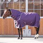 Manta para exteriores Shires Original 100 con cuello Ciruela
