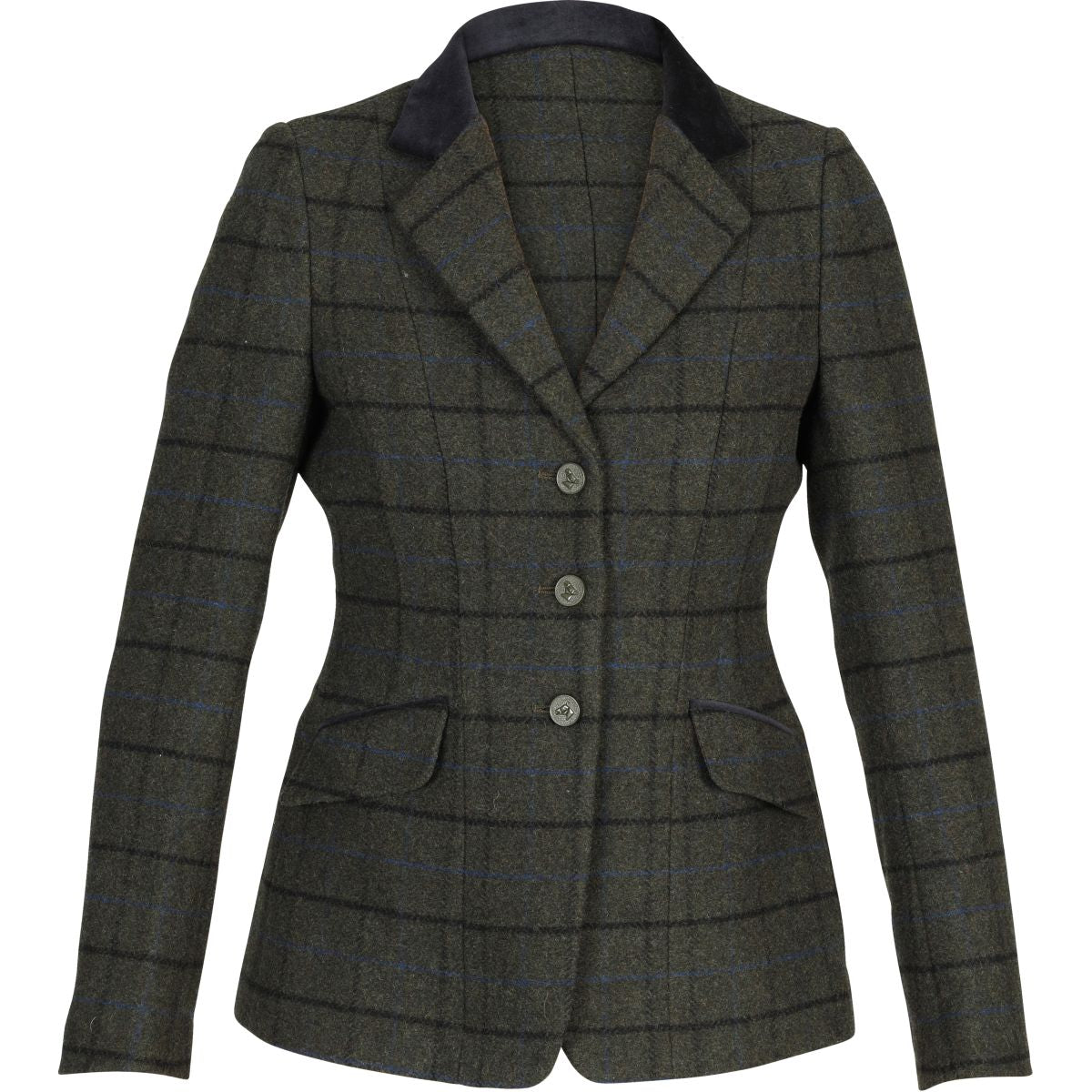 Aubrion by Shires Chaqueta de Competición Saratoga Verde Oscuro Check