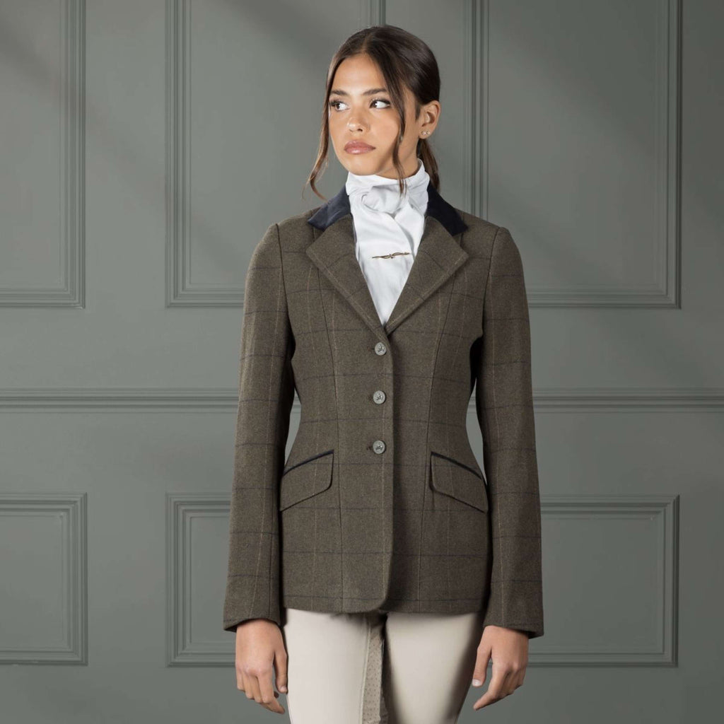 Aubrion by Shires Chaqueta de Competición Saratoga Verde Check