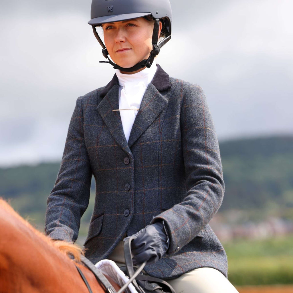 Aubrion by Shires Chaqueta de Competición Saratoga Juniper Navy Check