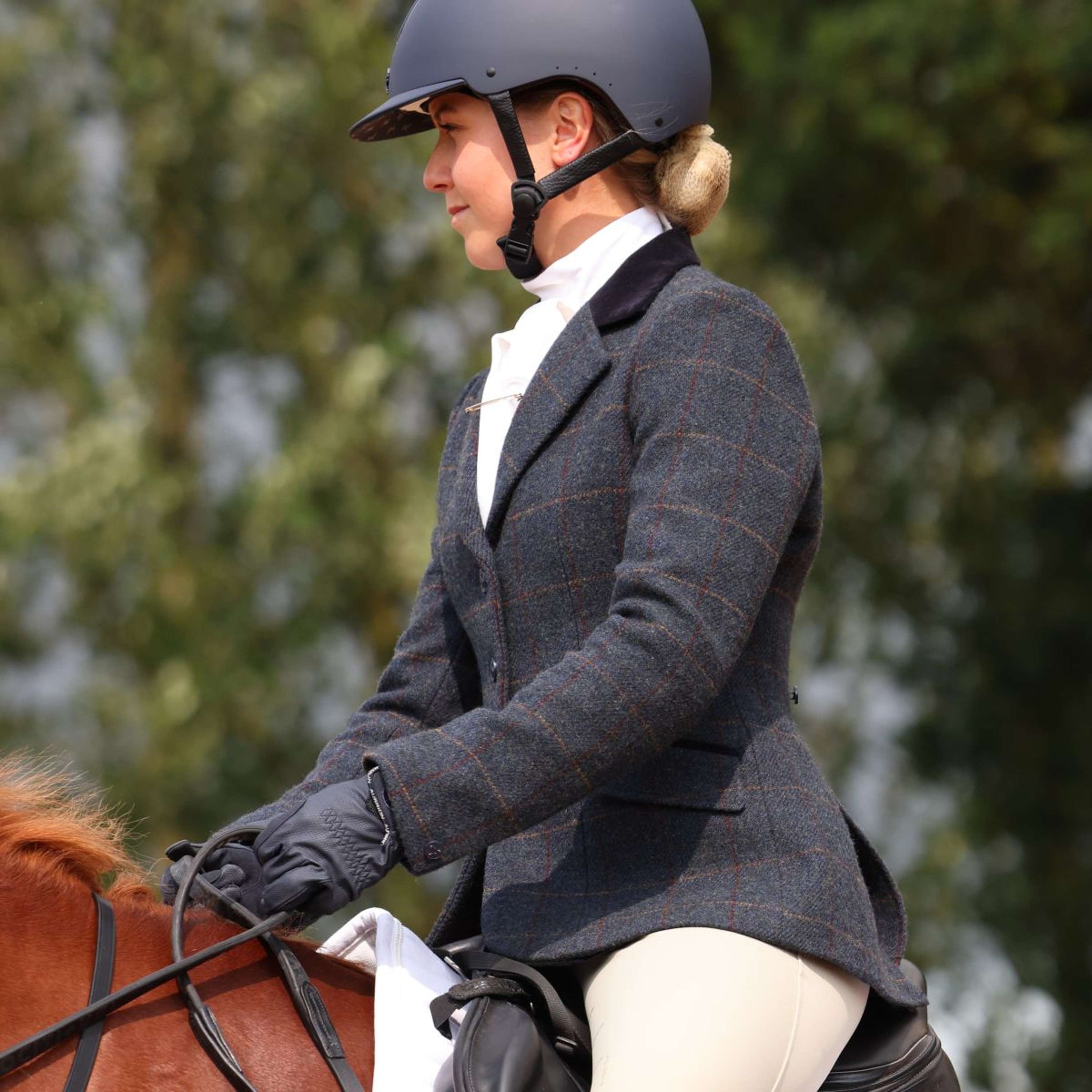 Aubrion by Shires Chaqueta de Competición Saratoga Juniper Navy Check