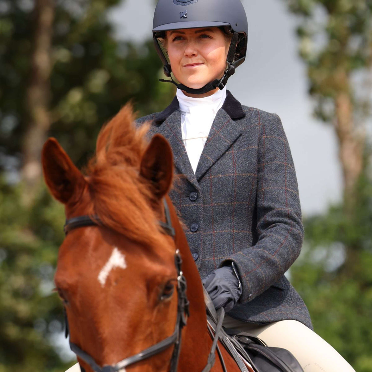 Aubrion by Shires Chaqueta de Competición Saratoga Juniper Navy Check