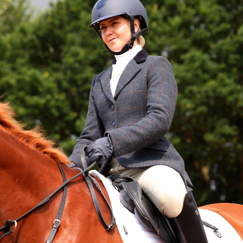 Aubrion by Shires Chaqueta de Competición Saratoga Juniper Navy Check