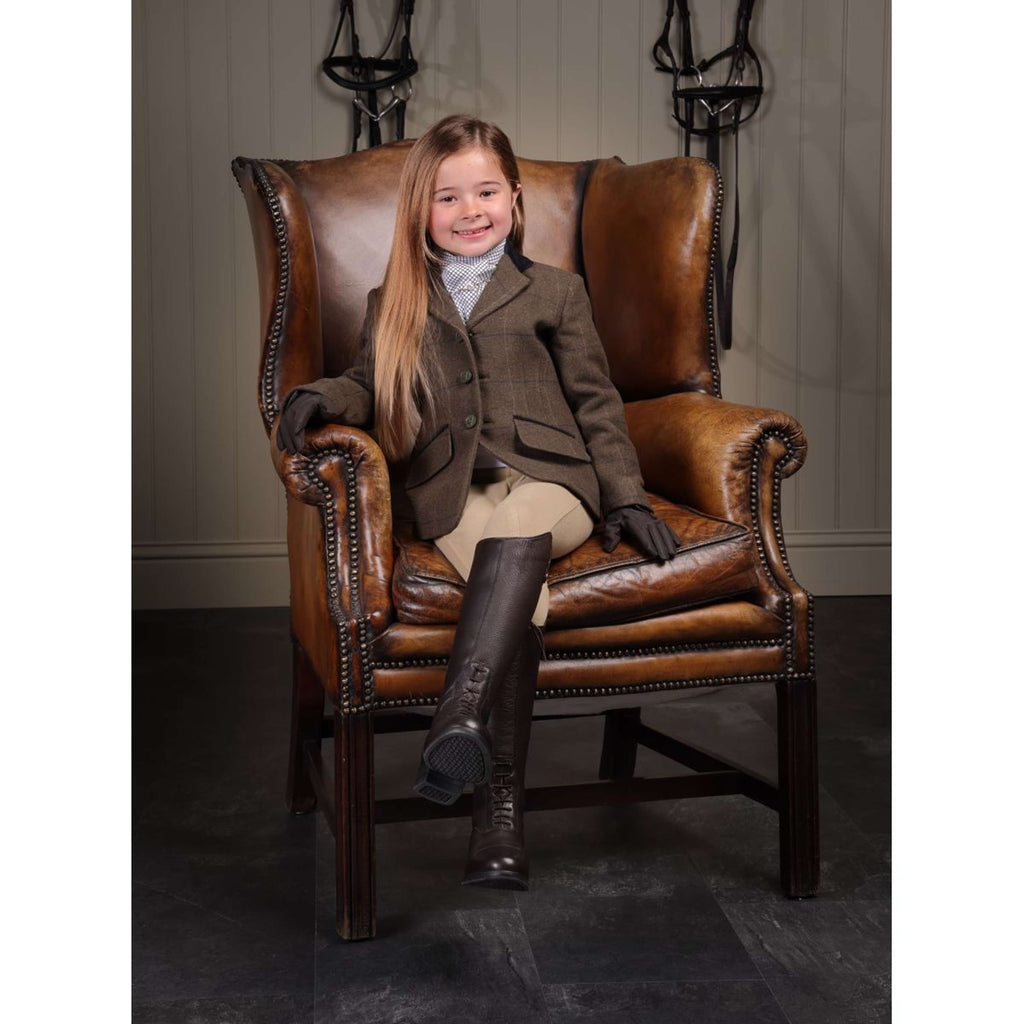 Aubrion by Shires Chaqueta de Competición Saratoga Niños Verde Check