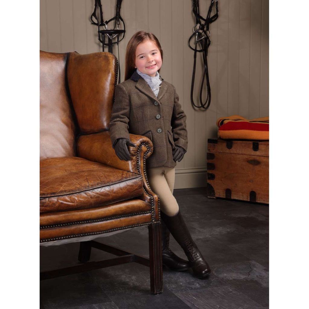Aubrion by Shires Chaqueta de Competición Saratoga Niños Verde Check
