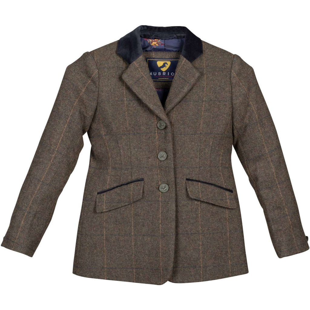 Aubrion by Shires Chaqueta de Competición Saratoga Niños Verde Check