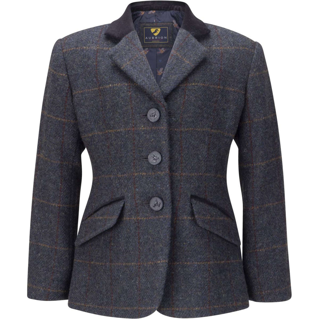 Aubrion by Shires Chaqueta de Competición Saratoga Niños Juniper Navy Check