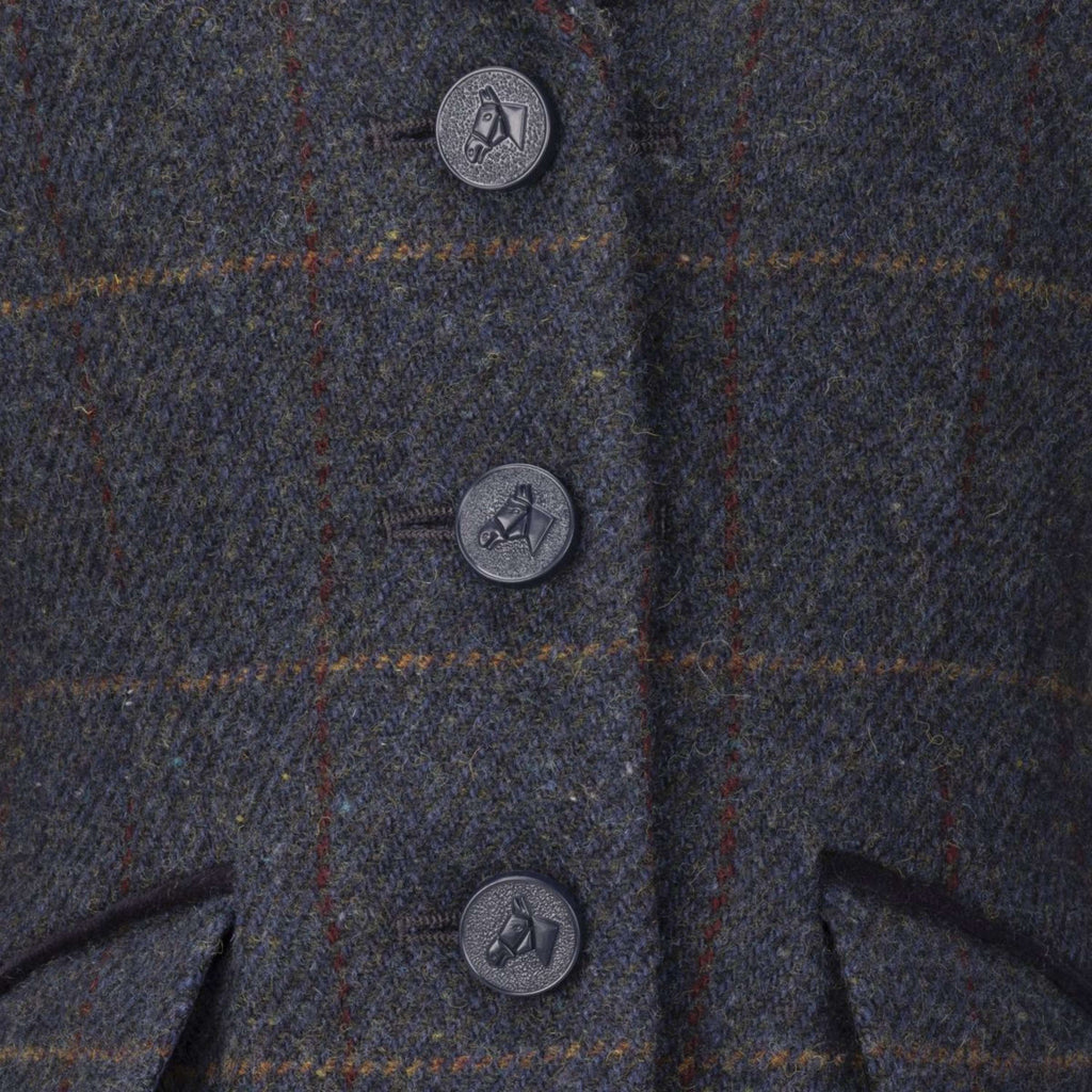 Aubrion by Shires Chaqueta de Competición Saratoga Niños Juniper Navy Check