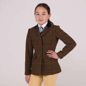 Aubrion by Shires Chaqueta de Competición Saratoga Niños Marron Roble Check