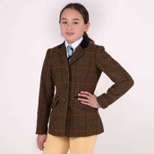Aubrion by Shires Chaqueta de Competición Saratoga Niños Marron Roble Check