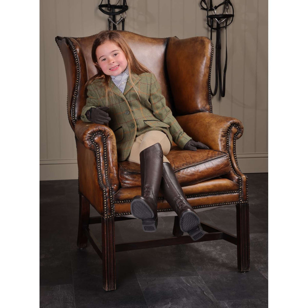 Aubrion by Shires Chaqueta de Competición Saratoga Niños Rojo/Amarillo/Azul Check
