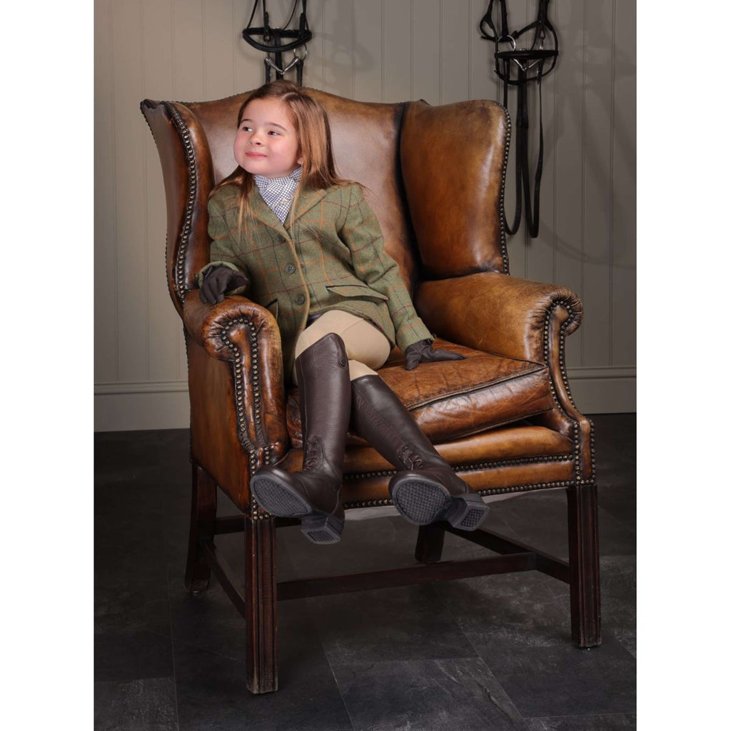 Aubrion by Shires Chaqueta de Competición Saratoga Niños Rojo/Amarillo/Azul Check