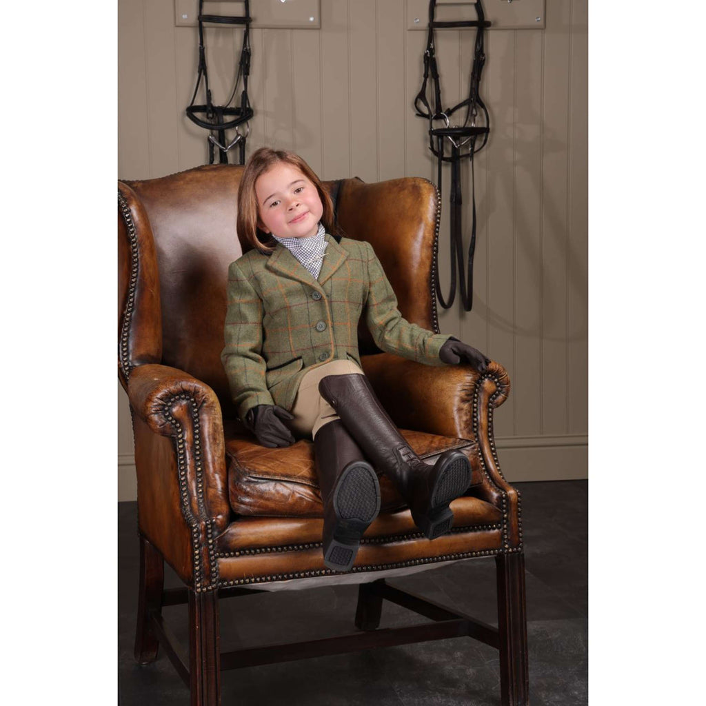 Aubrion by Shires Chaqueta de Competición Saratoga Niños Rojo/Amarillo/Azul Check