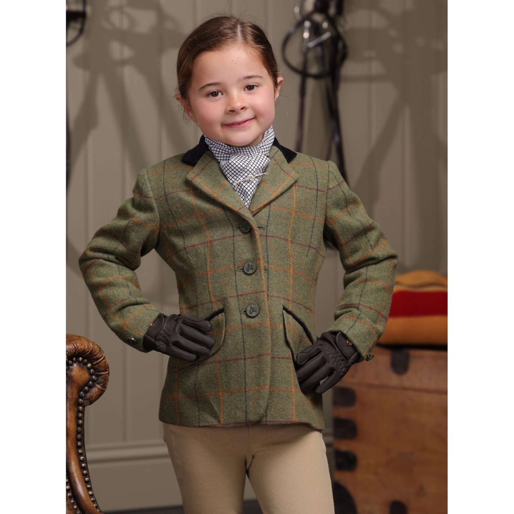 Aubrion by Shires Chaqueta de Competición Saratoga Niños Rojo/Amarillo/Azul Check